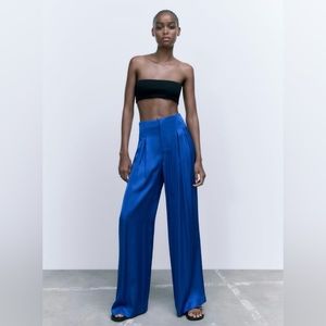 Zara Full Length Satin Pants XS